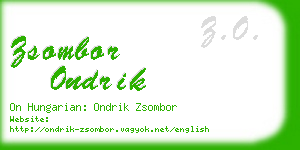 zsombor ondrik business card